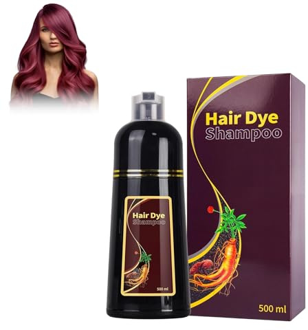 Wonsters 500ML Shampoo colorante per capelli 3 IN 1 contro i capelli grigi - Shampoo colorante istantaneo, tintura per capelli, shampoo colorante istantaneo(colore bordeaux)