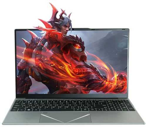 unbholkk Ordinateur Portable 15,6 FHD, AMD Ryzen 5 16 Go RAM 512 Go SSD (Jusqu'à 3.7GHz), Grande Autonomie Écran 180° PC Portable étudiant Travail, Laptop Touch ID Type-C WiFi5 BT HDMI