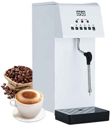 Macchina Schiuma Latte Elettrica 2500w 6l, Montalatte Cappuccino Vapore in Acciaio Inox Con Display LED E Controllo Temperatura, Per Latte Caffe E Bevande Calde