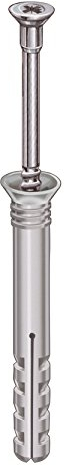 allfa 22360680 Nageldübel, Senkkopf, verzinkt, 6 x 80 mm, 200 Stück