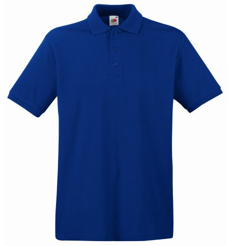 Fruit Of The Loom Men’s Polo Shirt in 100% Cotton, mens, blue navy, XL