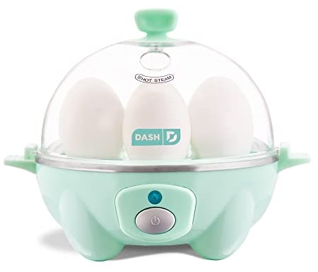 Aduoke DEC005AQ – Cuisinière électrique rapide de 6 capacités pour œufs durs, pochés, brouillés ou omelettes, avec fonction d'arrêt automatique, plastique, 360 W, 414 ml, aqua