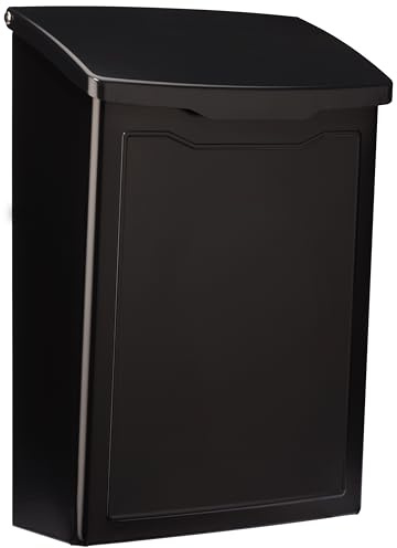Architectural Mailboxes 2681B Black Marina Wall Mount Mailbox, Small