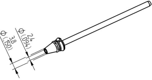 ERSA Entlötspitze 0742ED2438H für X-Tool Vario Durchmesser innen 2,4 mm außen 3,8 mm Hochverzinnt