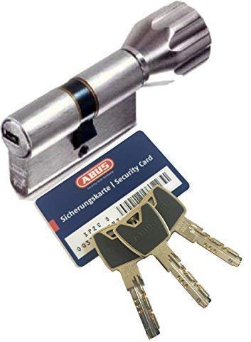 ABUS XP20S KXP20S Knaufzylinder Länge Z30/K30mm K=Knaufseite, mit Sicherungskarte und 3 Schlüssel mit Design-Clip, mit SKG** Bohrschutz