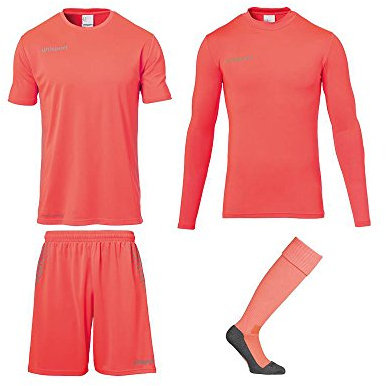 Uhlsport Herren Score Torwart Set, Fluo rot/Grau, XXL
