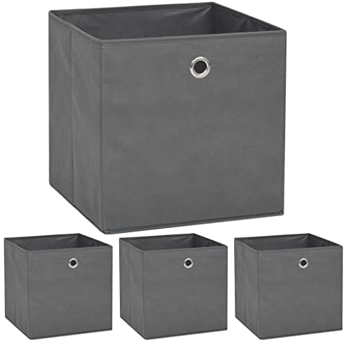 vidaXL 4X Aufbewahrungsbox Vliesstoff 32x32x32cm Faltbox Regalkorb Faltkiste