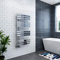 WarmeHaus Radiador de toallero plano cromado de 1200 x 600 mm, ideal para cualquier baño y cocina
