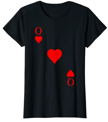 Spielkarte Herz Königin Queen Dame Fasching Karneval Kostüm T-Shirt