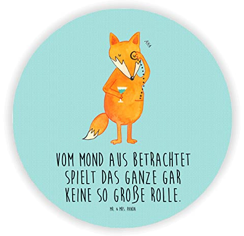 Mr. & Mrs. Panda Rund Magnet Fuchs Lord - Geschenk, Motivmagnete, tröstende Worte, neugierig, Spruch lustig, Souvenir Magnet, Kühlschrank Dekoration,