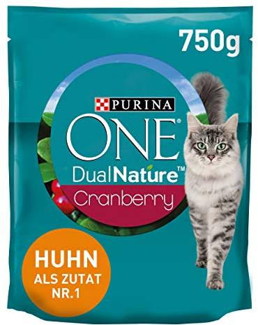 PURINA ONE Dual Nature Katzenfutter trocken, verschiedene Sorten ausgewachsene Katzen || Huhn mit Cranberry