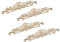 4 Pcs British Farmhouse Style Wooden Roses Decorative Mouldings Furniture Wood Carved Rose Applique for Furniture Bed Door Decoration (30 * 7cm)
