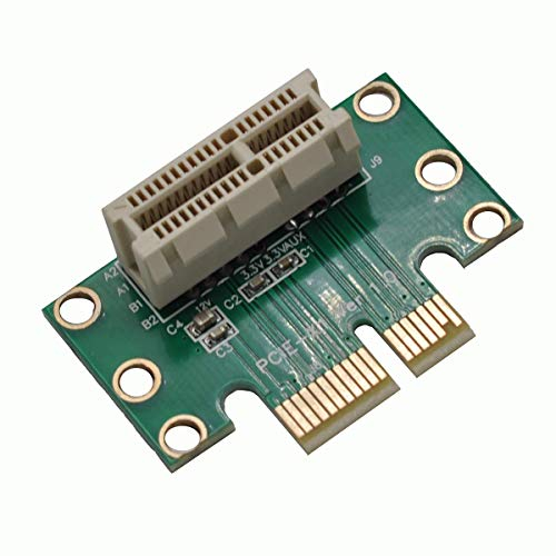 WLGQ PCI-E X1 Stecker auf Buchse, PCI Express Riser Karte, PCIe 1x 90 Grad Adapter, geeignet für Server, Desktop, Bitcoin Mining Maschinentransfer