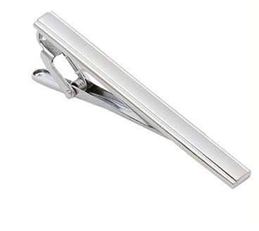 Pince à cravate en acier inoxydable argenté pour homme, pour le travail, un mariage, au quotidien