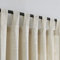 VOILYBIRD Halbtransparente Vorhänge aus Leinen, mit Schlaufen, lichtfilternd, Elegante Vorhänge und Vorhänge für Wohnzimmer, 132 x 244 cm Länge, 2 Paneele, Beige