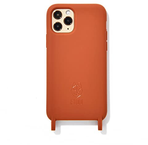 ETUUI Silk Hook Hülle Apple iPhone 13 mini in Braun - hochwertige Schutzhülle, Rundumschutz Handyhülle für Smartphone