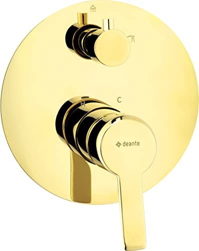 BQA_Z44P Badezimmer-Duscharmatur, die unter dem Gips mit Duschschalter montiert wird, Gold