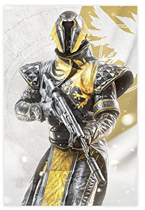 RIELLI Destiny 2 Spiel 1 Leinwand-Poster, Wandkunst, Dekor, Druck, Bild, Gemälde für Wohnzimmer, Schlafzimmer, Dekoration, Rahmen: 50 x 75 cm