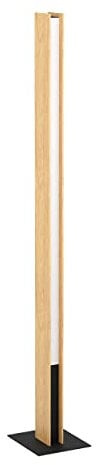 EGLO connect.z Smart-Home LED Stehlampe Anchorena-Z, Standleuchte, ZigBee, App und Sprachsteuerung Alexa, warmweiß-kaltweiß, RGB, FSC100HB, dimmbar, Holz Stehleuchte