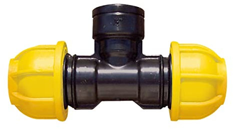 Jardibric - Té Taraudé - Raccords de Compression PN10 (Ø25 - F 20x27)