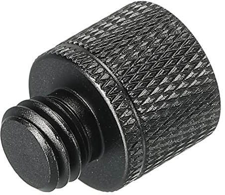sourcing map Mic Stand Adapter 3/8 Female to M10 Male Camera Screw Thread Adapter for Microphone Tripod Stand Black