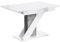 ALTDECOR Esstisch ausziehbar, ideal als Küchentisch, Esszimmertisch - oder Wohnzimmertisch, solide Konstruktion aus Möbelplatte, 120-160x80x75 cm - Hochglanz Weiß/Betonoptik - Eva