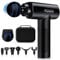 Massage Gun Deep Tissue, Percussion Muscle Massager with 30 Adjustable Speeds for Athlete, Quiet Handheld Massager for Neck Back Relaxation, LCD Touch Screen with 6 Heads (#1)