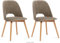 Konsimo Tino 2 Esszimmerstühle Set – Modern Holzstuhl 86x48x44cm – Küchenstühle - Stuhl Esszimmer, Küche, Wohnzimmer - Universal Esstisch Stühle mit Weicher Polsterung - Beige