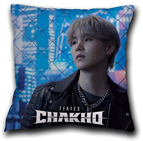 BTS Merchandise BTS Jimin V Suga Jungkook Klassisches Retro-Baumwoll-Kissen, Xcm, Heimdekoration, Kissenbezug, Überwurfkissen, 45 x 45 cm