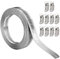 Lot de 10 colliers de serrage réglables en acier inoxydable 3M avec fixation - Colliers de serrage pour tuyau de piscine, jardin, machine à laver