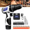 Cordless Electric Screwdriver - 18+1 Torque Power Drill, 45N.m Max, 26PCS Drill Bits, 3/8 Chuck, LED Work Light, 2 Variable Speed 0-400/1400rpm, 1x1300mAh Battery