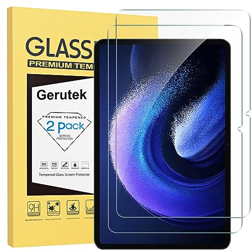 Gerutek [2 Piezas Protector Pantalla para Xiaomi Mi Pad 6/Mi Pad 6 Pro 11 Pulgadas 2023, Dureza 9H, Ultra transparente, Antiarañazos, Antihuellas, Protector Cristal Templado para Xiaomi Mi Pad 6 11