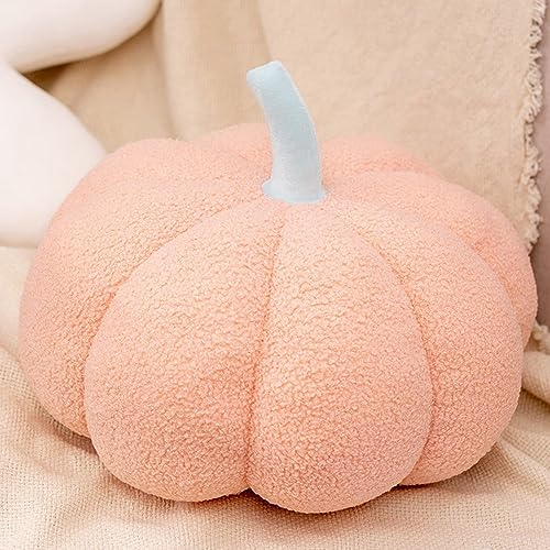 Gluhbirnen Kürbis Überwurfkissen, Kürbis Deko, Kürbiskissen Schlafzimmer Dekoration Dekoration, kürbis Kissen, Halloween deko, Partybevorzugung, 35cm, Sakura-Rosa