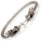 Fly Style Drachen Armband aus 925 Silber - Wikinger-Schmuck mit Drachenköpfen, Längen:ca. 19.0 cm