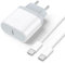 20W Caricatore iPhone 15 e Cavo 2M Compatibile con iPhone 15/15 Pro/15 Pro Max/15 Plus/iPad - Certificato MFi - Power Delivery 3.0 USB C Caricabatterie Rapido Fast Charger Presa Alimentatore Spina