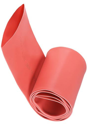 Unifizz Heat Shrink Tubing 50mm Dia 80mm Flat Width 2:1 Ratio Shrinkable Tube Cable Sleeve 1m - Red