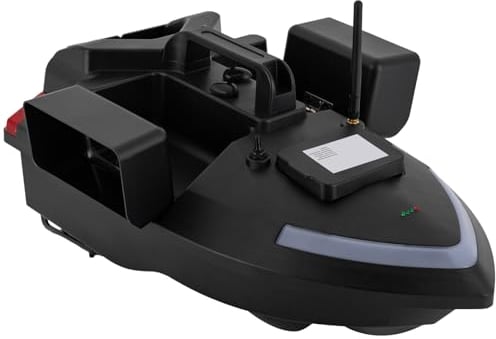Futterboot Angeln mit GPS und LED-Licht Fischerköderboot mit 12000mah Batterien 500m Fernbedienung RC Angeln Köderboot 2kg Ladetrichter