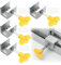 KGDUYC Serrure Fenetre Coulissante, 4 PCS Serrures pour Fenêtres Coulissantes, Bloque Porte Coulissante Verrou Fenêtre Réglable Bloque - Sécurité Renforcée en Alliage d'Aluminium pour Vos Fenêtre