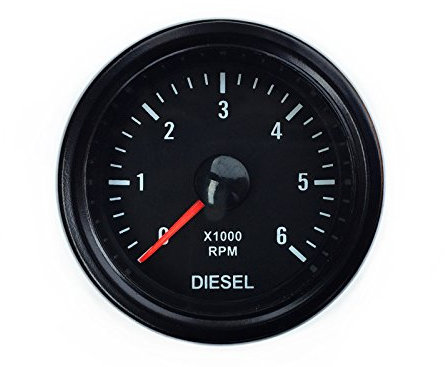 Drehzahlmesser für Diesel Anzeige 52mm für Lichtmaschine Zusatzinstrument Zusatzanzeige Instrument Drehzahl U/Min RPM (Drehzahlmesser Diesel)