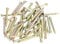 sourcing map Finishing Nails Hand-Drive Hardware Carbon Steel Nails 25mm 1-inches 100pcs, Color Zinc