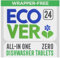 Ecover Zero Dishwasher Tablets, Dishwasher Salt & Rinse Aid Cleaning, Biodegradable Formula, Zero Fragrance, Pack of 1, 24 Tablets