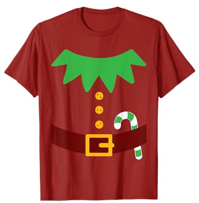 Divertente Costume da Elfo di Natale Maglietta