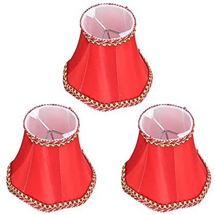 Kronleuchter-Lampenschirme, 3 Stück, moderner Wandlampenschirm im europäischen Stil, kleine Lampenschirme aus Stoff, zum Aufstecken, Droplight-Wandlampenschirme für