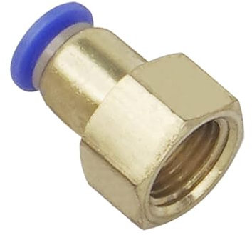 PIUHRKLEVD PCF OD 4MM 6MM 8MM 10MM 12MM Thread 1/8'' 1/4'' 3/8'' 1/2'' Pneumatic Fitting Air Connectors Female Straight one-Touch Fittings (PCF10-02)