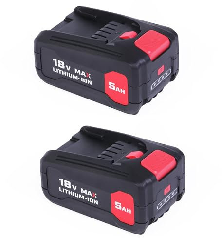 JIUQIBA978 Deux x 18V 5Ah 90Wh Batterie Lithium-ION de Rechange Compatible avec PBA 18V Home & Garden Tools System, adapté pour PBA Tools