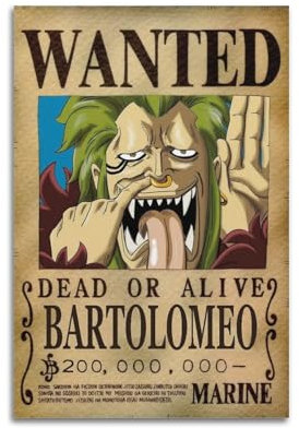 ASDASDHBW One Piece Wanted - Póster de anime 71, pintura decorativa, lienzo, póster de pared e imagen artística moderna para decoración de dormitorio familiar, 60 x 90 cm