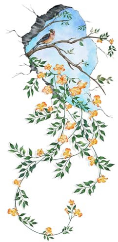 DIYEAH Adesivo Murale Forma Di Albero Decorazione Per Parete Soggiorno Adesivo Murale Forma Di Vite Per Camera Da e Da Pranzo