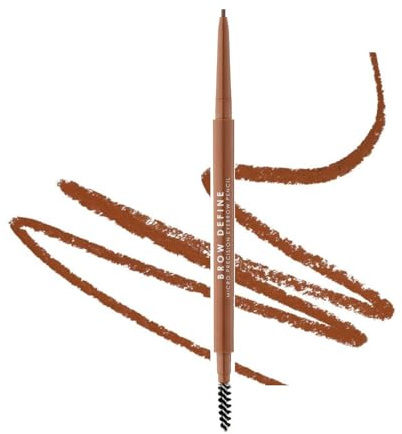 MUA Brow Define Micro Eyebrow Pencil with Brush, Auburn (Pack of 1) | For Red, Copper, or Auburn Hair, Precision Angled Tip, Built-In Spoolie Brush, Vegan & Cruelty Free