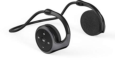 Cuffie Bluetooth avvolgenti – Cuffie sportive wireless con microfono integrato e suono cristallino, pieghevoli e trasportate in borsa, durata della batteria di 12 ore (nero)