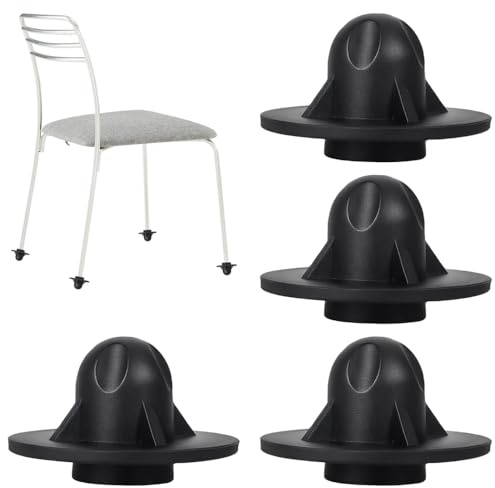 Stuhlbeinkappen, 4 Stück rutschfeste Gummi Schutzkappen für Stuhlbeine, ø 1,3/1,4/1,5 cm Optional, Schwarz Stuhlbeinschoner für Campingstühle, für Picknick, Camping, Wandern, Tisch- und Stuhlfüße